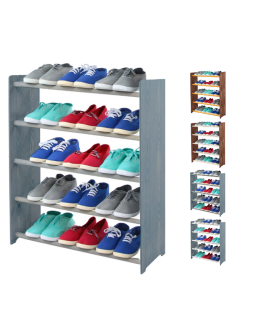 5-półkowy regał na obuwie RBS /szer.65 cm/ Szary