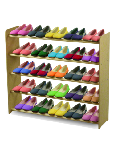 Regały - 5-półkowy regał na obuwie RBS /szer.90 cm/ Naturalny - product 4