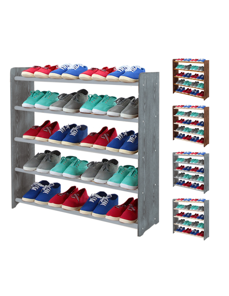 Regały - 5-półkowy regał na obuwie RBS /szer.90 cm/ Szary - product b2b.wamar.biz 1