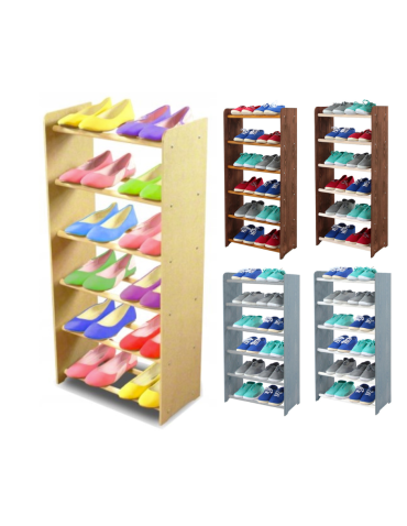 6-półkowy regał na obuwie RBS /szer.45 cm/ Naturalny