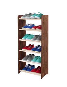 6-półkowy regał na obuwie RBS /szer.45 cm/ Brąz-Biel - product 2