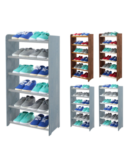 6-półkowy regał na obuwie RBS /szer.45 cm/ Szary