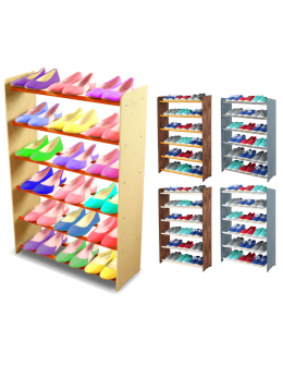 6-półkowy regał na obuwie RBS /szer.65 cm/ Naturalny