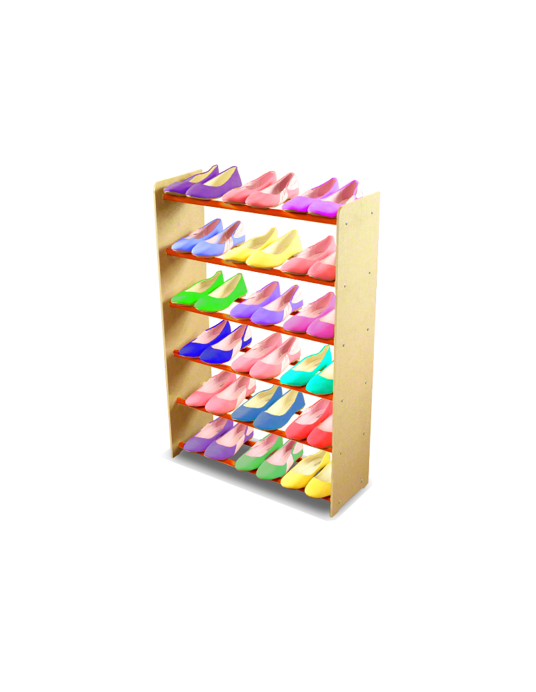 Regały - 6-półkowy regał na obuwie RBS /szer.65 cm/ Naturalny - product b2b.wamar.biz 4