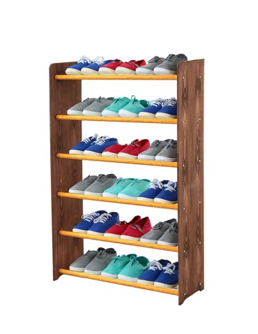 6-półkowy regał na obuwie RBS /szer.65 cm/ Brąz-Olcha - product 2