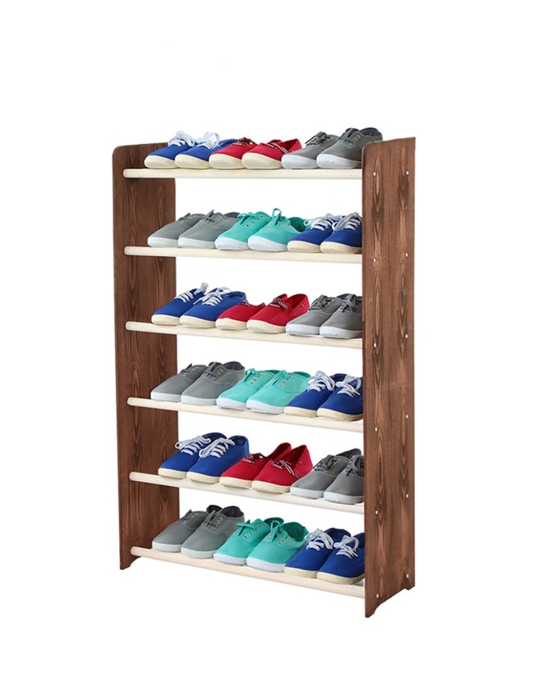 Regały - 6-półkowy regał na obuwie RBS /szer.65 cm/ Brąz-Biel - produkt b2b.wamar.biz 2
