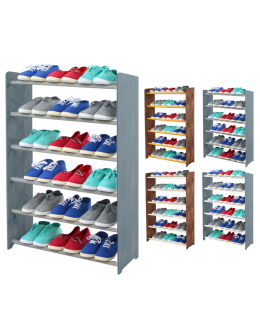 6-półkowy regał na obuwie RBS /szer.65 cm/ Szare