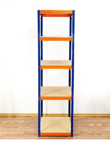 Regały Magazynowe - Regał Helios 196x75x60 cm 5 półek/275kg Biało-Pomarańczowy - product 3