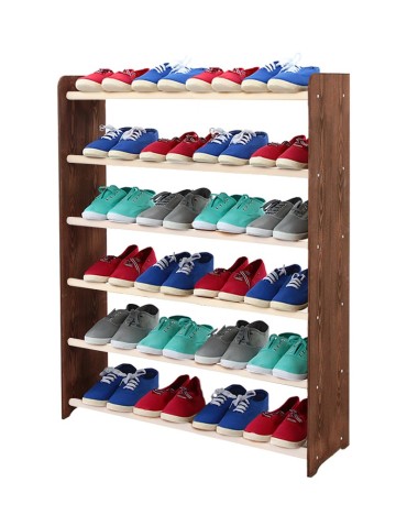 6-półkowy regał na obuwie RBS /szer.90 cm/ Brąz-Biel - product 2
