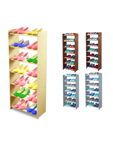 7-półkowy regał na obuwie RBS /szer.45 cm/ Naturalny