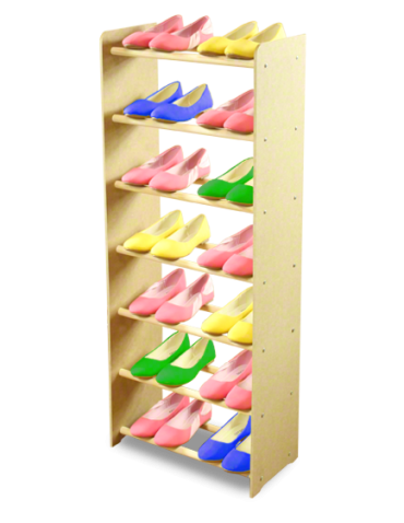 Regały - 7-półkowy regał na obuwie RBS /szer.45 cm/ Naturalny - product 4