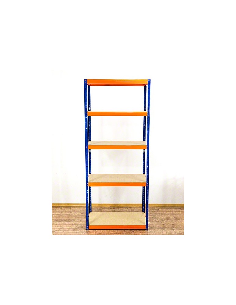 Regały Magazynowe - Regał Helios 196x75x60 cm 5 półek/275kg Biało-Pomarańczowy - product b2b.wamar.biz 6