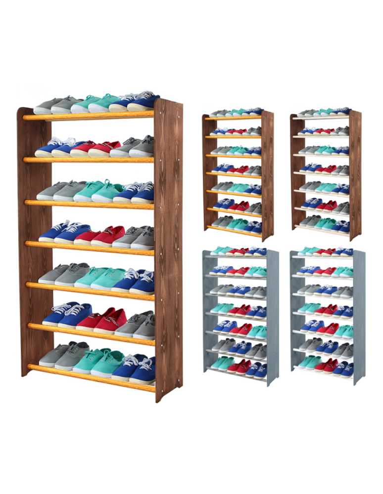 Regały - 7-półkowy regał na obuwie RBS /szer.65 cm/ Brąz-Olcha - product b2b.wamar.biz 1