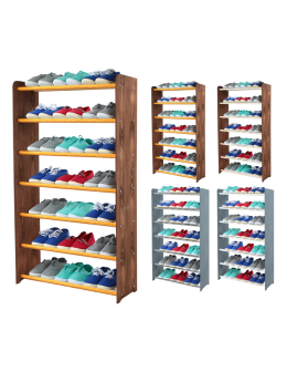 7-półkowy regał na obuwie RBS /szer.65 cm/ Brąz-Olcha