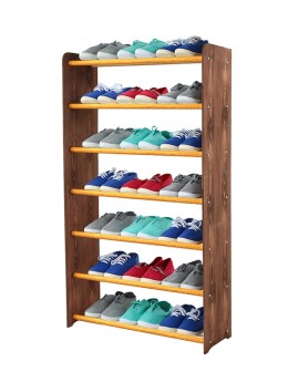 7-półkowy regał na obuwie RBS /szer.65 cm/ Brąz-Olcha - product 2