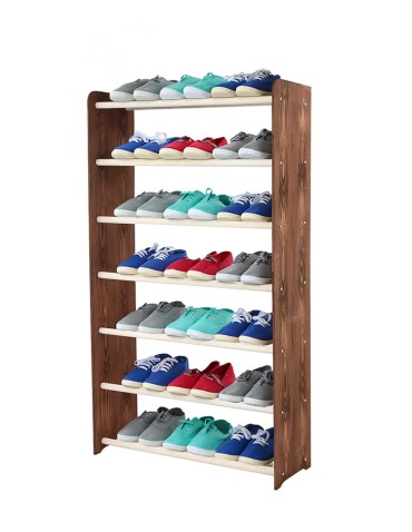 7-półkowy regał na obuwie RBS /szer.65 cm/ Brąz-Biel - product 2