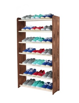 7-półkowy regał na obuwie RBS /szer.65 cm/ Brąz-Biel - product 2