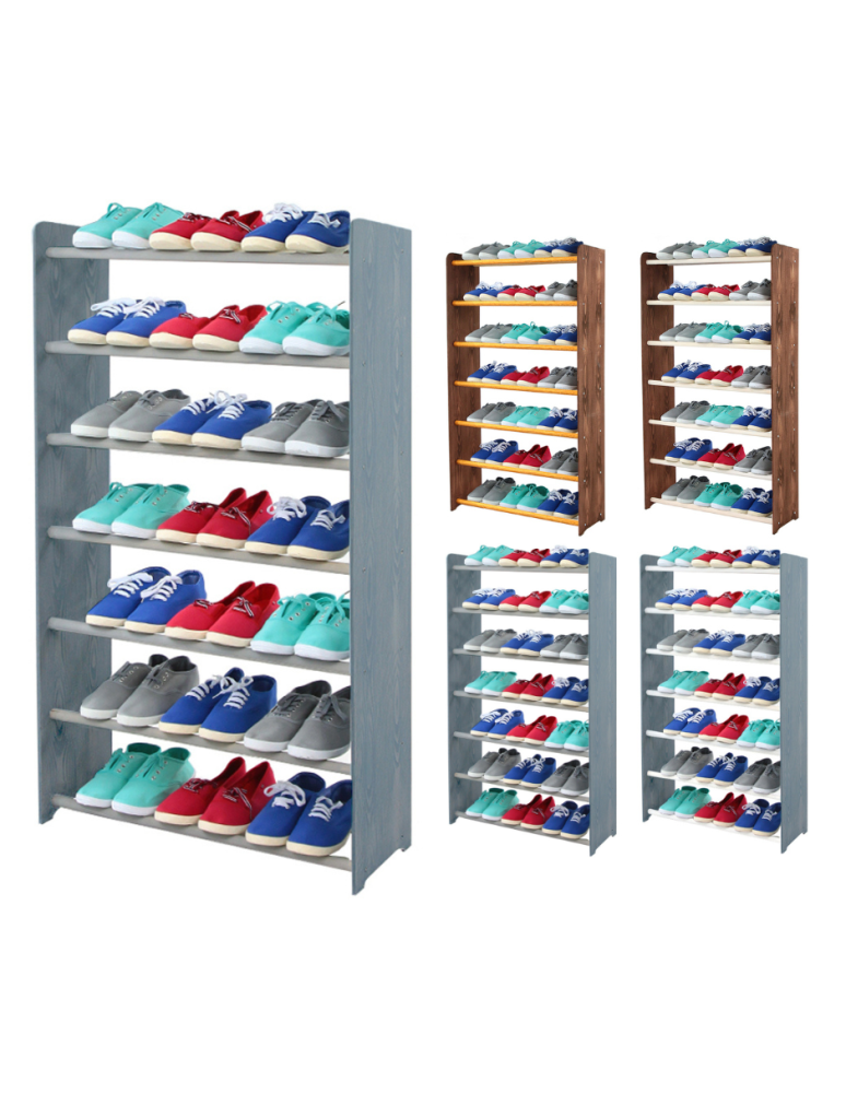Regały - 7-półkowy regał na obuwie RBS /szer.65 cm/ Szary - product b2b.wamar.biz 1