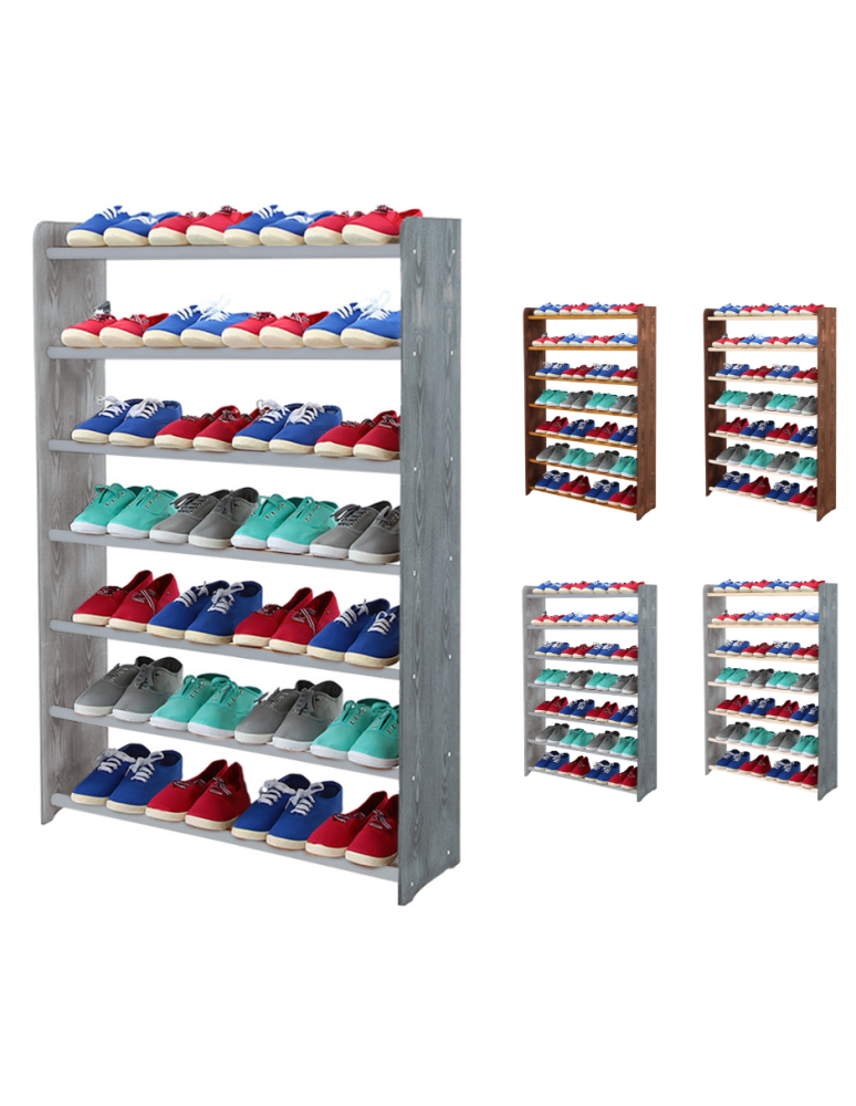 Regały - 7-półkowy regał na obuwie RBS /szer.90 cm/ Szary - product b2b.wamar.biz 1