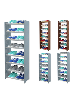 8-półkowy regał na obuwie RBS /szer.45 cm/ Szary