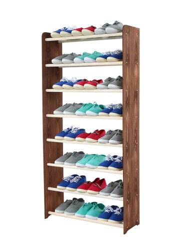 8-półkowy regał na obuwie RBS /szer.65 cm/ Brąz-Biel - product 2