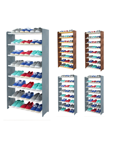 8-półkowy regał na obuwie RBS /szer.65 cm/ Szary
