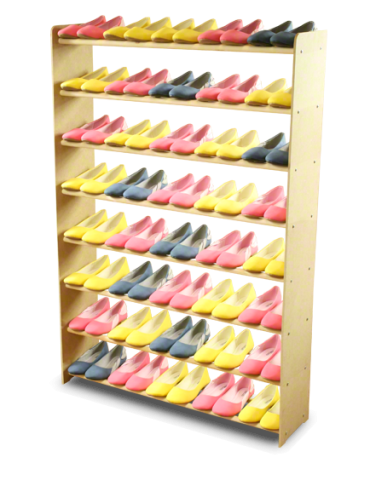 Regały - 8-półkowy regał na obuwie RBS /szer.90 cm/ Naturalny - product 4