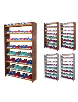 8-półkowy regał na obuwie RBS /szer.90 cm/ Brąz-Olcha