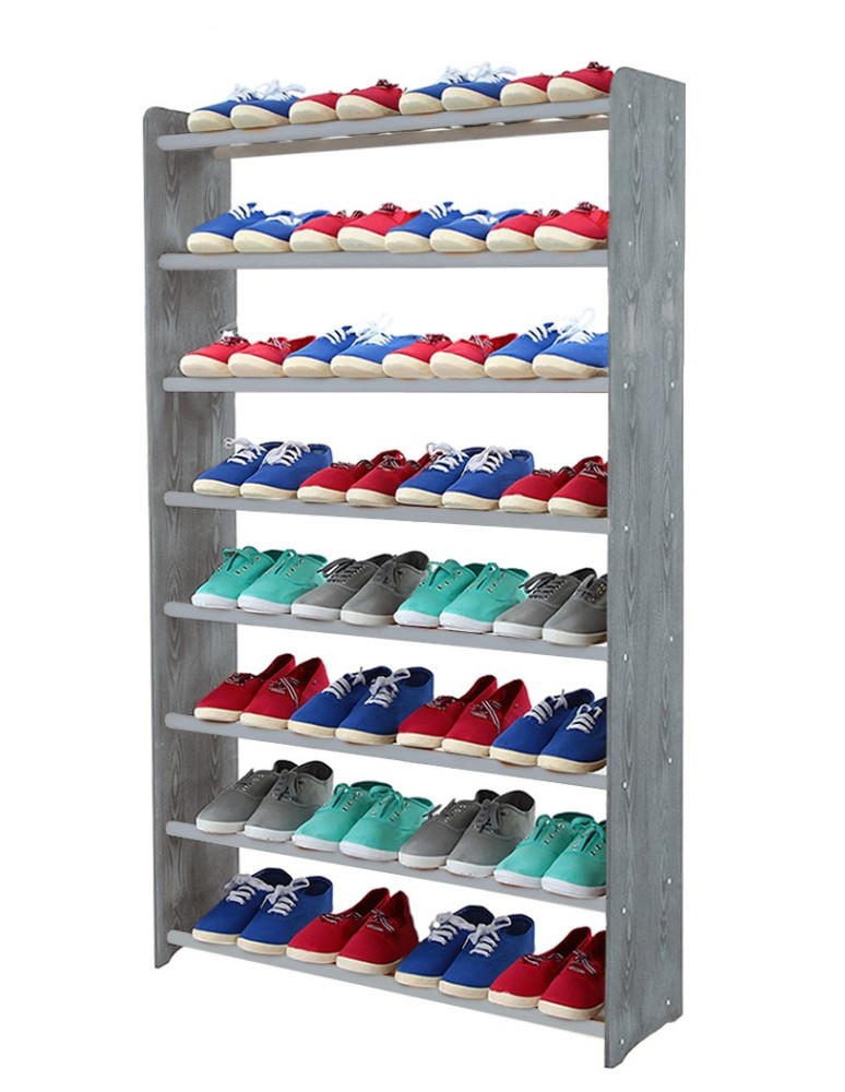 Regały - RBS 8-półkowy regał na obuwie /szer.90 cm/ Szary - product b2b.wamar.biz 2