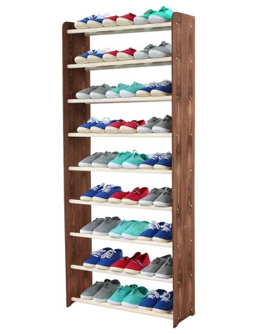 9-półkowy regał na obuwie RBS /szer.65 cm/ Brąz-Biel - product 2