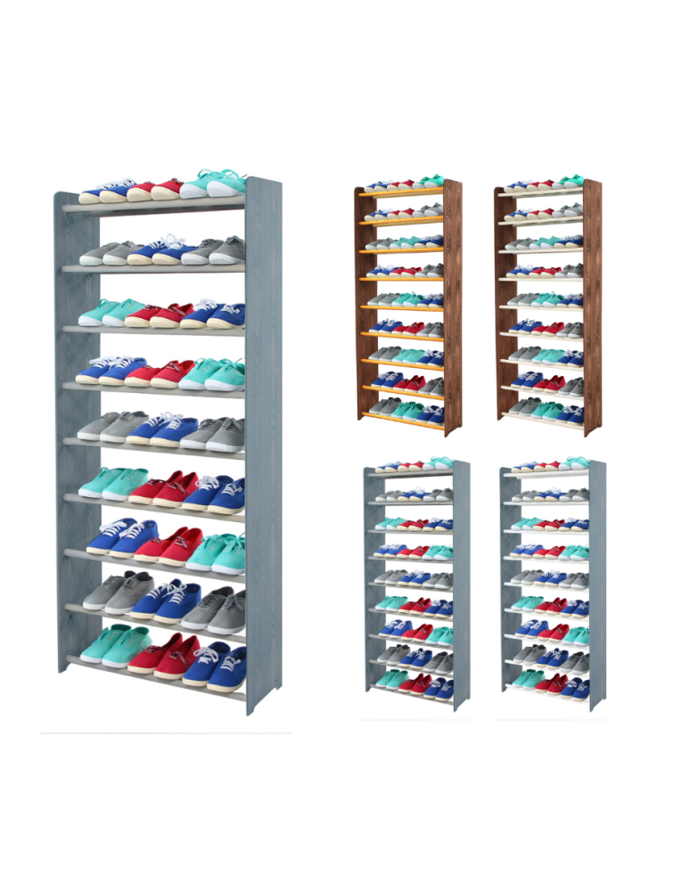 Regały - 9-półkowy regał na obuwie RBS /szer.65 cm/ Szary - produkt b2b.wamar.biz 1