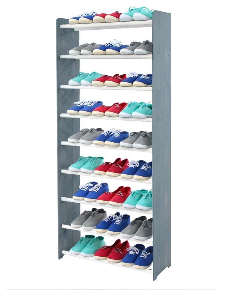 Regały - 9-półkowy regał na obuwie RBS /szer.65 cm/ Szary-Biel - product b2b.wamar.biz 2