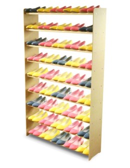 9-półkowy regał na obuwie RBS /szer.90 cm/ Naturalny - product 2