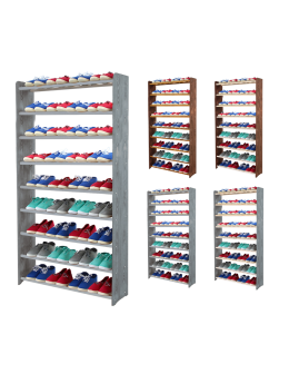 9-półkowy regał na obuwie RBS /szer.90 cm/ Szary