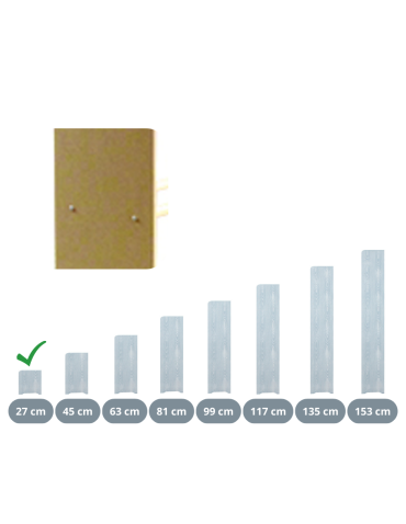 Bok do regału RBS /wys.27 cm/ Naturalny