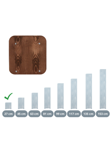 Bok do regału RBS /wys.27 cm/ Brązowy