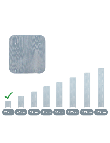 Bok do regału RBS /wys.27 cm/ Szary