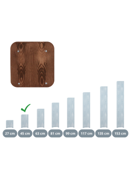 Bok do regału RBS /wys.45 cm/ Brązowy
