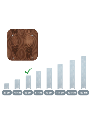 Bok do regału RBS /wys.63 cm/ Brązowy