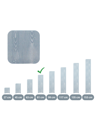 Bok do regału RBS /wys.81 cm/ Szary