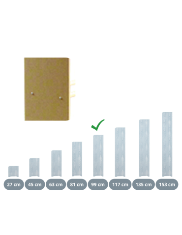 Bok do regału RBS /wys.99 cm/ Naturalny