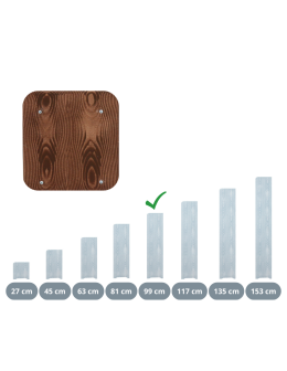 Bok do regału RBS /wys.99 cm/ Brązowy