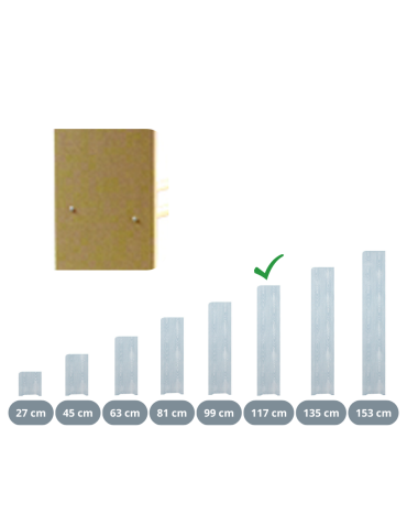 Bok do regału RBS /wys.117 cm/ Naturalny