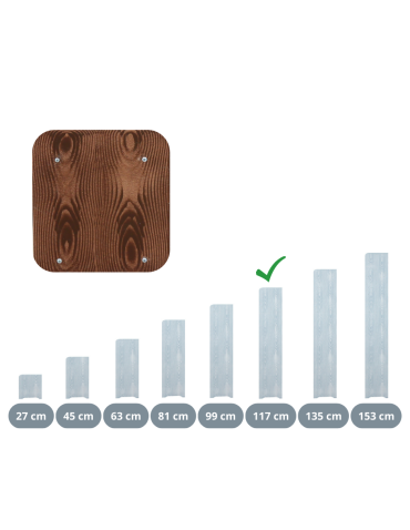 Bok do regału RBS /wys.117 cm/ Brązowy