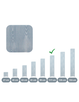 Bok do regału RBS /wys.117 cm/ Szary