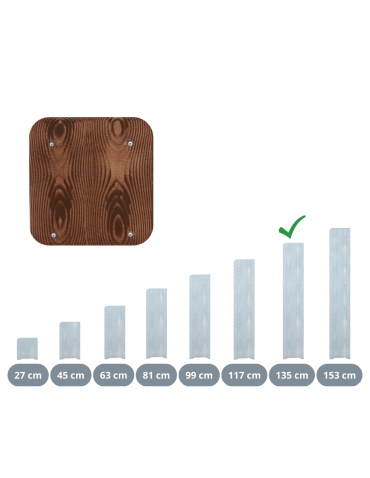 Bok do regału RBS /wys.135 cm/ Brązowy