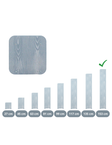 Bok do regału RBS /wys.153 cm/ Szary