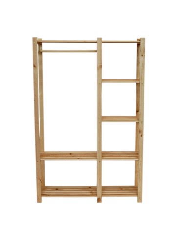 Regały - Regał garderoba na ubrania RG-5 170x110x38 5 półek Naturalny - product 4