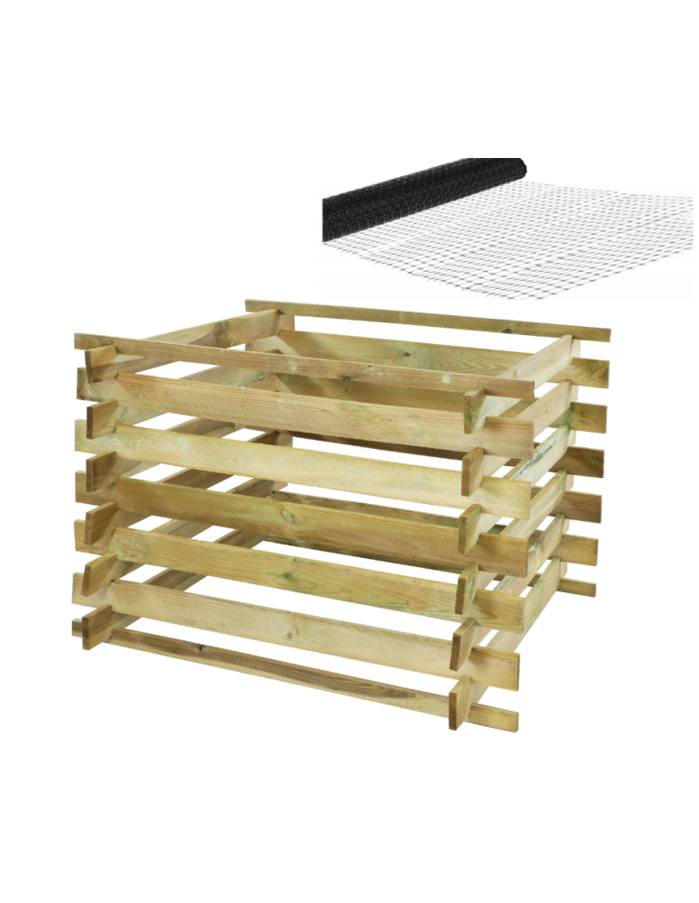 Art. Ogrodowe - Kompostownik modułowy KMP z siatką na krety - Naturalny - product b2b.wamar.biz 1