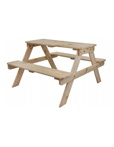 Art. Ogrodowe - Stół piknikowy dla dzieci z ławką SPD/79cm - Naturalny - product 5